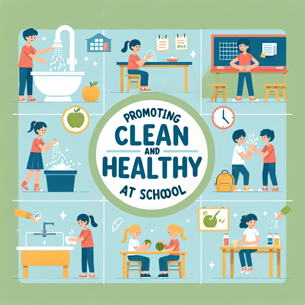 Poster Perilaku Hidup Bersih dan Sehat di Sekolah Mendorong Kebiasaan