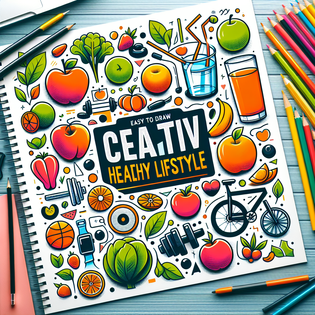 Poster Kreatif Gaya Hidup Sehat yang Mudah Digambar